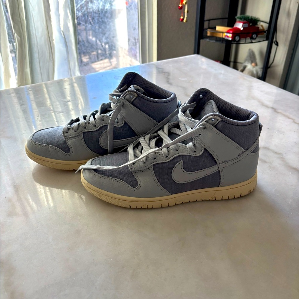 NEW Nike Dunk High Retro PRM Lt Smoke Grey / Grey Fog M:8.5 W:10